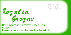 rozalia grozav business card